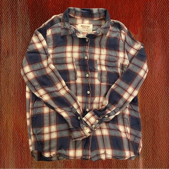 MOSSIMO SUPPLY CO Women’s Button Up Flannel Shirt - Picture 1 of 11